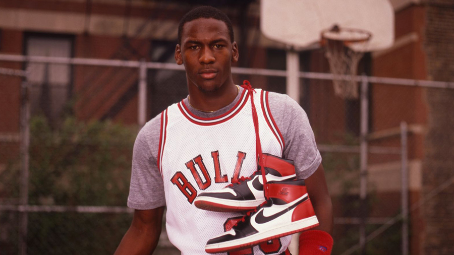 michael jordan with air jordan 1