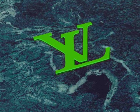 logo LV sulla marble nowboard