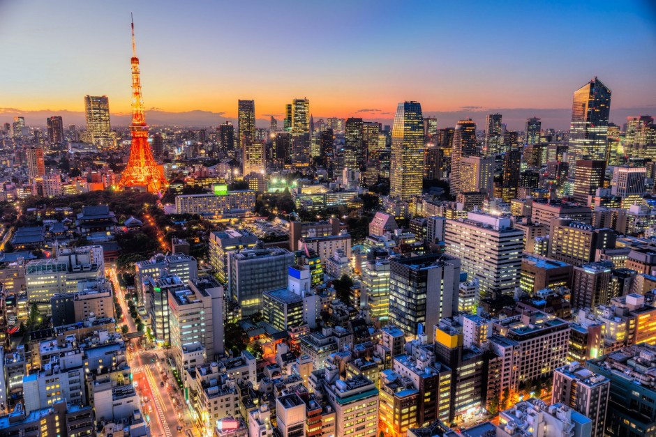View of Tokyo Skyline Tokyo, Japan.