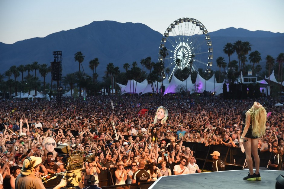 INDIO, CA - APRIL 11: Singer Ellie Goulding performs onstage during day 1 of the 2014 Coachella Valley Music & Arts Festival at the Empire Polo Club on April 11, 2014 in Indio, California. (Photo by Jeff Kravitz/FilmMagic)