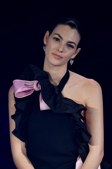 SANREMO, ITALY - MARCH 04: Vittoria Ceretti is seen on stage during the 71th Sanremo Music Festival 2021 at Teatro Ariston on March 04, 2021 in Sanremo, Italy. (Photo by Jacopo Raule / Daniele Venturelli/Getty Images)